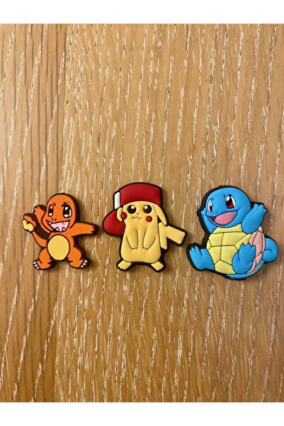 atölye karnaval Pokemon Ve Pikachu Jibbitz Charm Terlik Süsü 3ad