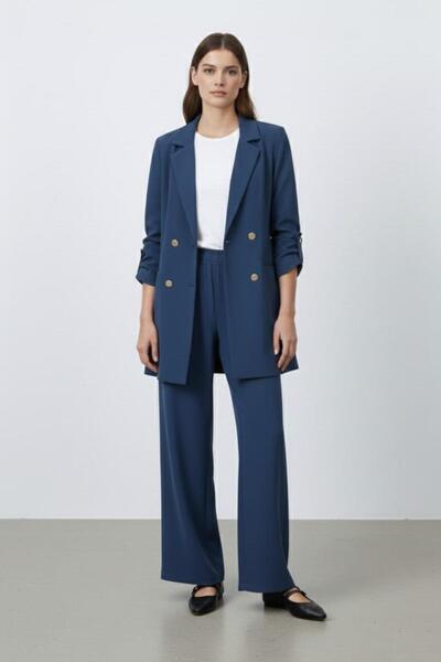Puane Жіночий блейзер з брюками на ґудзиках 14321