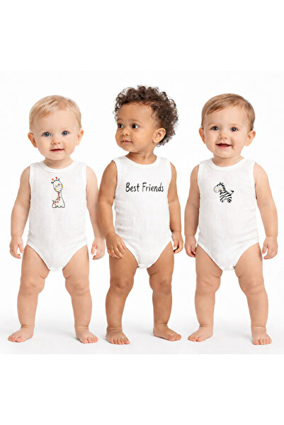 bebekpare بدلة رياضية للأطفال من الجنسين مصنوعة من قماش ريبانا بنسبة 100% قطن...