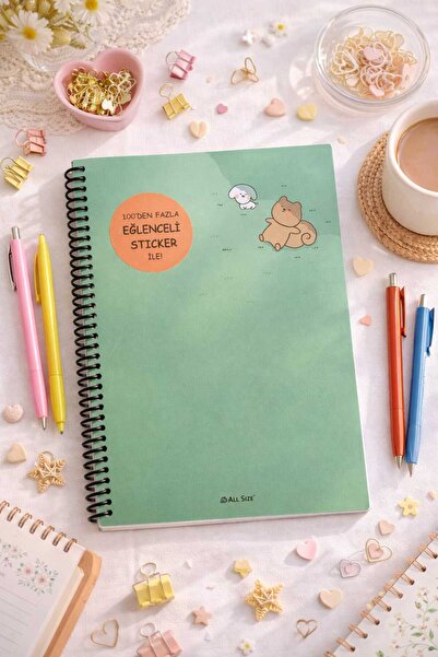 Ozzy Тверда обкладинка зі спіральною палітуркою, наклейками, клітинкою 17X24 ...