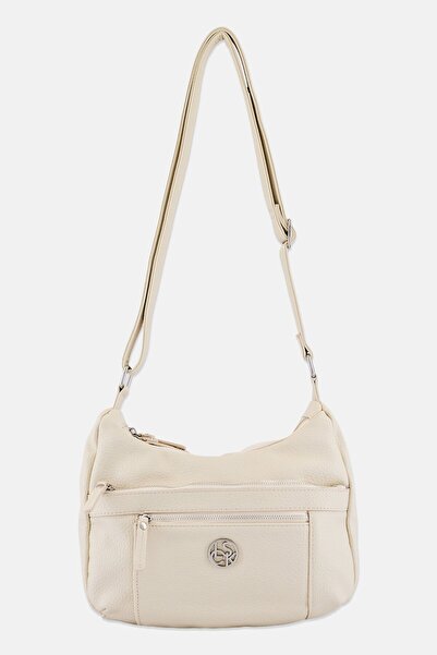 LASOCKI Women Brand Logo Cross Body Bag, Beige