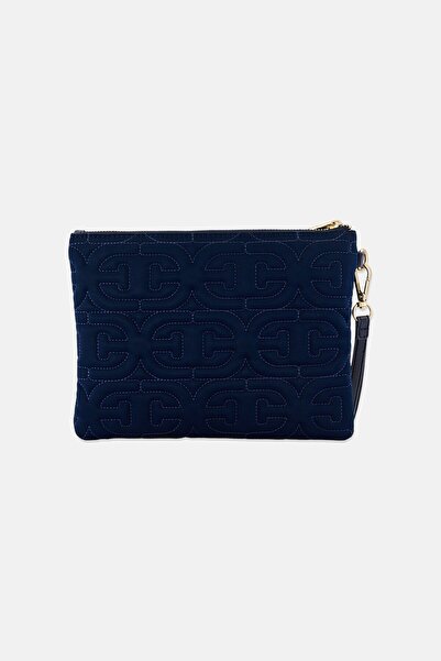 Sam Edelman Women Quailed Wristlet Wallet, Navy