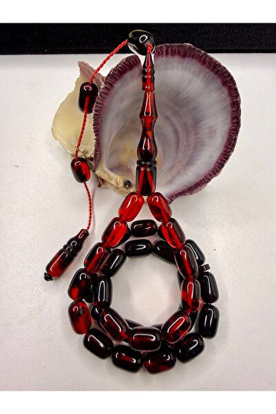 İskenderun Tesbihcilik Erhan Turan Signed Perfect Color Fire Amber Prayer Beads