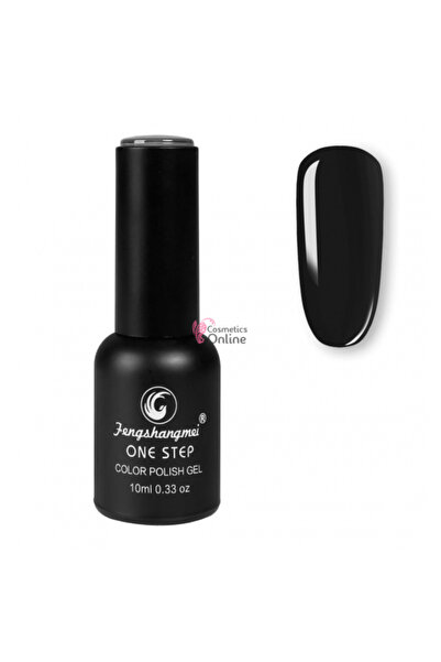 FSM Oja semipermanentă FSM, ONE STEP Color UV/LED 10ml Cod 028 Negru (Black)