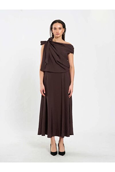 Lefon Fustă midi de damă cu volane 041162