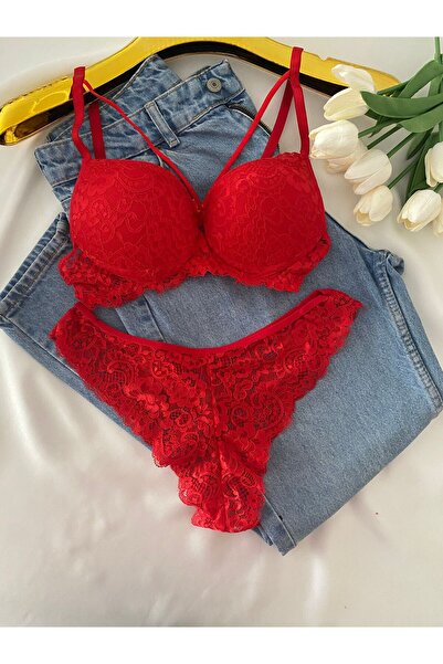 Gold Night Women's Lace Piece Rope Detailed Supported B Wired Padded Soft Bra...