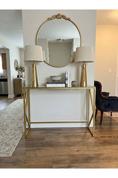 TodekHome Lumina Modern Antre Dresuarı - 4mm Temperli Camlı Metal Konsol - 10...