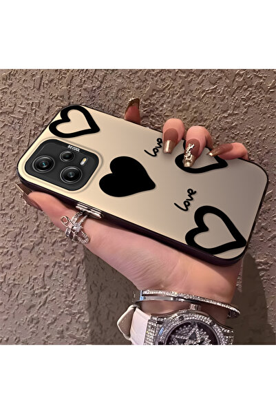 CHICASELUX حافظة هاتف من السيليكون ذات حافة صلبة ومضادة للسقوط على شكل قلب مت...