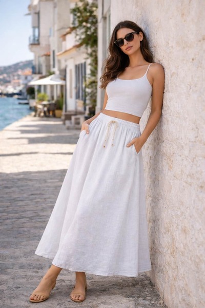 bb butik basic Muslin Skirt Tr0935