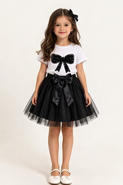 Nacar Kız Çocuk 23 Nisan 29 Ekim Tütü Etek&Modeli T-shirt Alt Üst Takım-Yeni ...