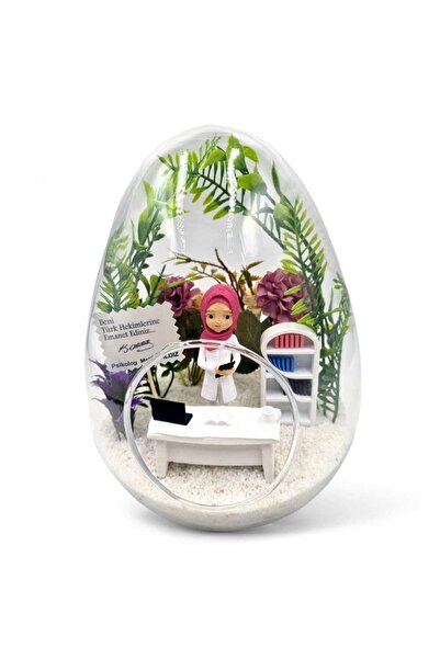 maya sanat Türbanlı Psikolog Yapay Çiçek Konsept Teraryum İş Terfi Özel Gün H...