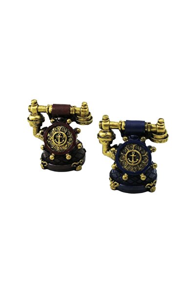 Go İthalat ANKESÖR TELEFON VİNTAGE DEKORATİF BİBLO - RENKLİ 10.5X6.5CM REÇİNE...