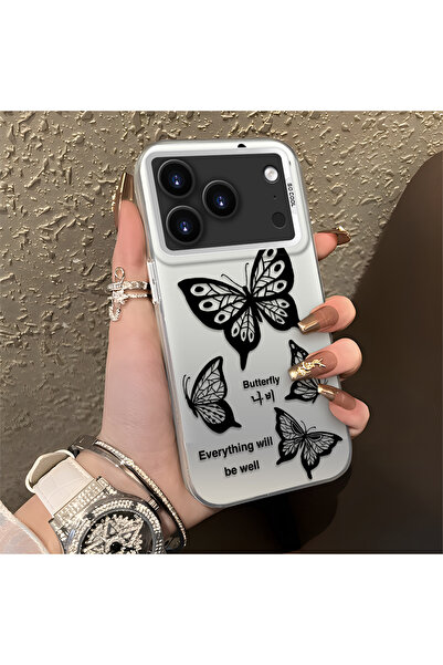Hontinga iPhone 17 Pro Compatible Silicone Edge Hard Back Anti-Fall Phone Cas...