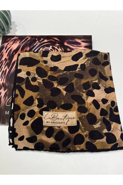 La Boutique Eşarp La Boutique Güz/Yaz Serinliği Leopar Desenli Eşarp