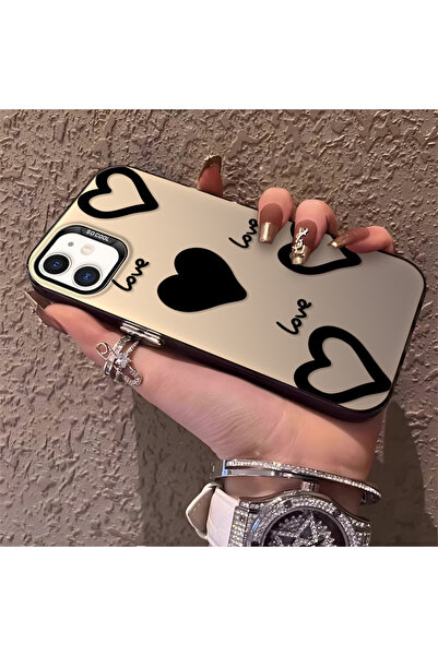 CHICASELUX حافظة هاتف من السيليكون ذات حافة صلبة ومضادة للسقوط على شكل قلب مت...