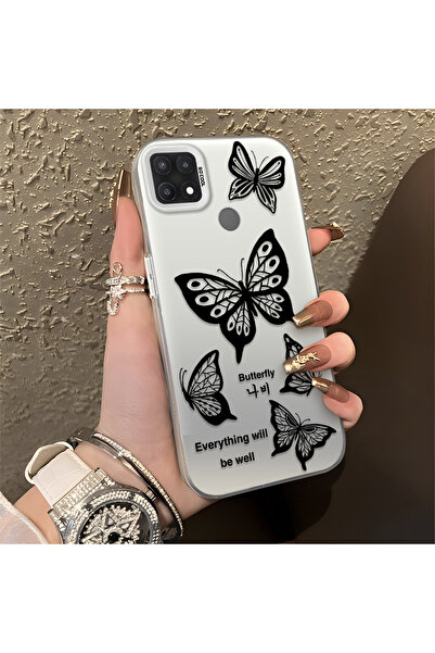 Hontinga حافظة هاتف OPPO A15 متوافقة مع الحافة السيليكونية الصلبة والمضادة لل...