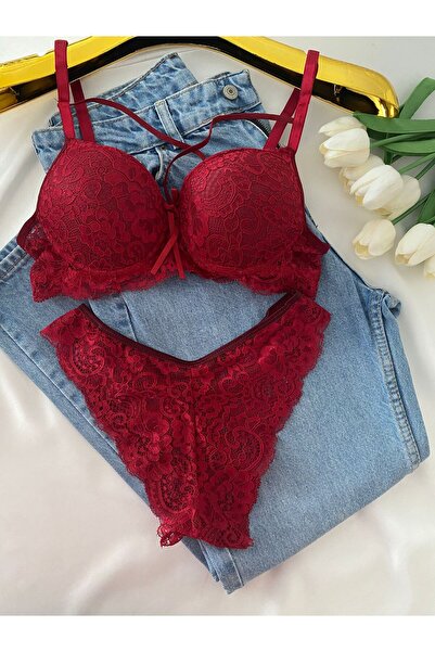 Gold Night Women's Lace Piece Rope Detailed Supported B Wired Padded Soft Bra...