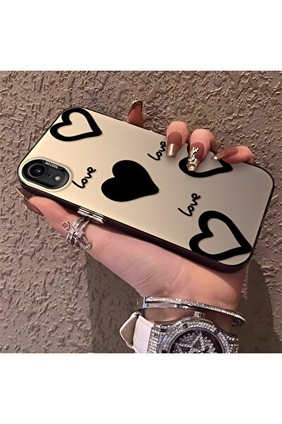 CHICASELUX حافظة هاتف من السيليكون ذات حافة صلبة ومضادة للسقوط على شكل قلب مت...