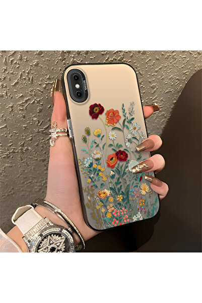 Hontinga حافظة هاتف من السيليكون متوافقة مع هاتف iPhone XS، ذات حافة صلبة ومض...