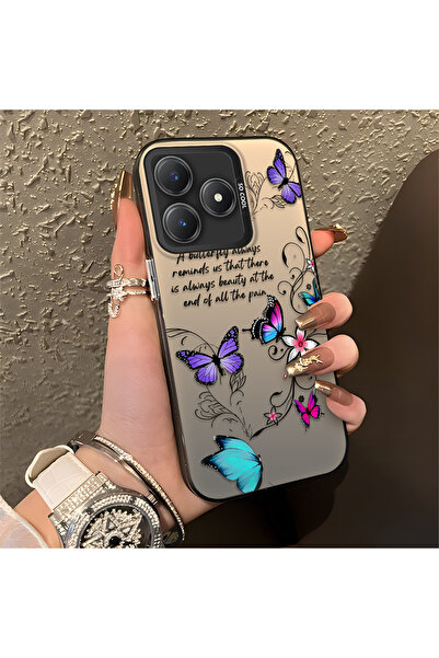 Hontinga حافظة هاتف ريلمي نوت 60 متوافقة مع الحافة السيليكونية الصلبة والمضاد...