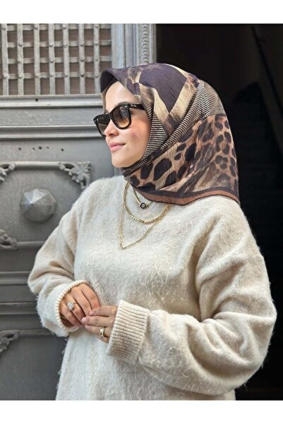 La Boutique Eşarp La Boutique Güz/Yaz Serinliği Leopar Desenli Eşarp