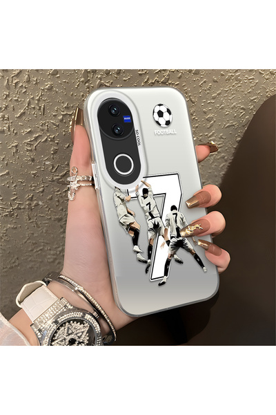 Hontinga حافظة هاتف Vivo V50 متوافقة مع حافة السيليكون الصلبة ومضادة للسقوط C...