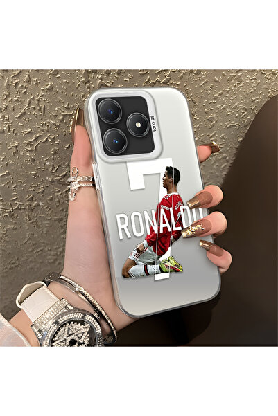 Hontinga حافظة هاتف Realme C61 متوافقة مع CR7 منقوش مصنوعة من السيليكون ومضاد...