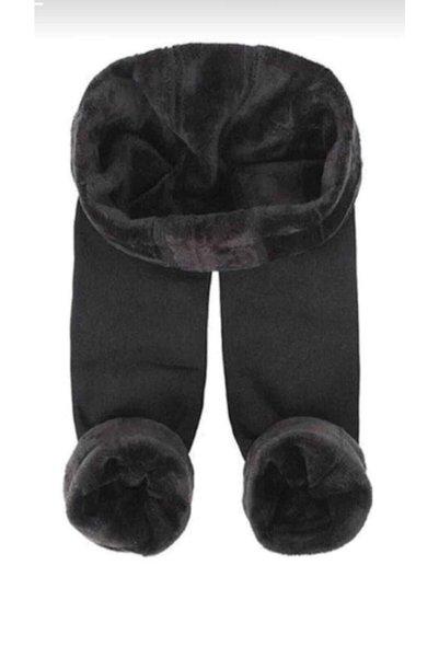Lüx Wood Women's Black Thermal Plush Lycra Winter Tights