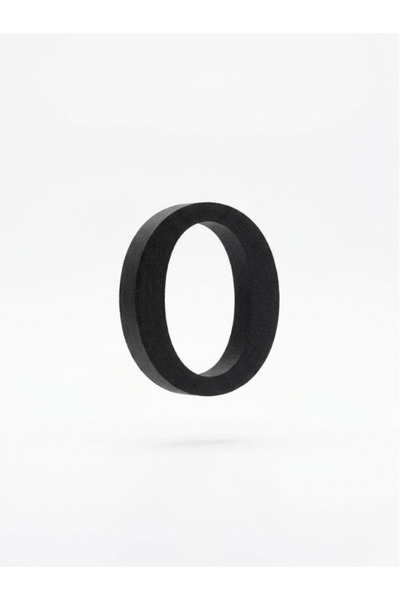 Leerybee Door Apartment Number 5 cm Black Adhesive 3D Printing No -0 Zero