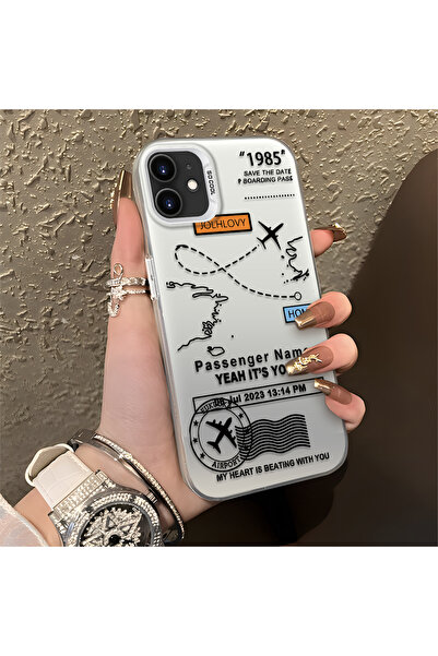 Hontinga iPhone 12 Mini Compatible Silicone Edge Hard Back Anti-Fall Phone Ca...