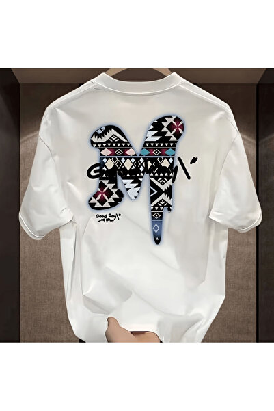 gencerco Bună ziua cu imprimeu graffiti Premium supradimensionat tricou