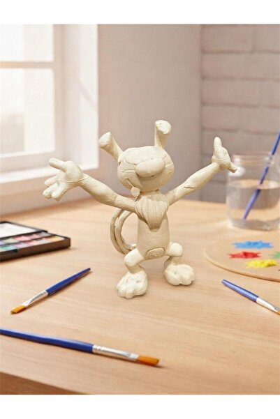 İ&G Çiçek ve Hobi evi 3D Baskı Marsupilami figürü boyama seti 12cm-anahtarlık...