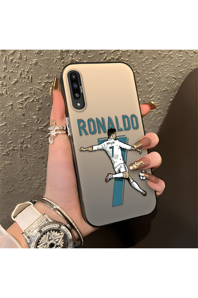 Hontinga حافظة هاتف سامسونج جالاكسي A30S متوافقة مع CR7 منقوش مصنوعة من السيل...