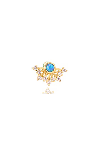 Masaliko Pirius 8 Şık Gümüş Piercing – Ms3879 | Zirkon & Opal Taşlı, İthal