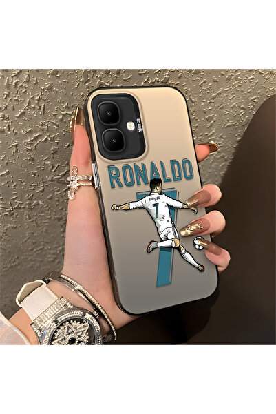 Hontinga حافظة هاتف Infinix Smart 10 متوافقة مع CR7 منقوش مصنوعة من السيليكون...