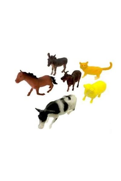Edutoys حيوانات المزرعة من البولي فينيل كلوريد، 6 قطع (10 سم)
