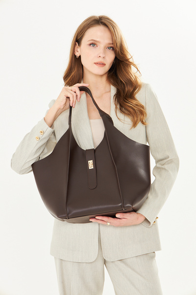 GIG Leather Yavru Bag Piece Lock Detailed Premium Quality Large Size (30X40) ...