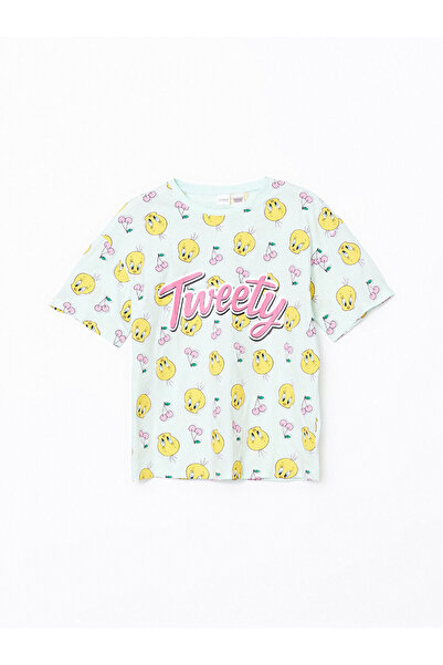 LC Waikiki Özmarka Noul sezon guler rotund Tweety cu imprimeu Top de pijama p...