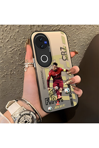 Hontinga حافظة هاتف Vivo V50 متوافقة مع حافة السيليكون الصلبة ومضادة للسقوط C...