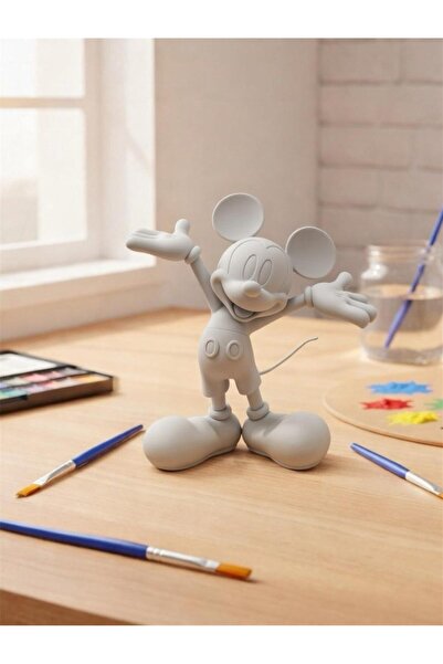 3D Baskı Mickey Mause figürü boyama seti 12cm-anahtarlık hediyeli