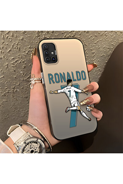 Hontinga حافظة هاتف سامسونج جالاكسي A51 متوافقة مع CR7 منقوش مصنوعة من السيلي...