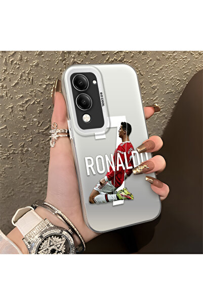 Hontinga حافظة هاتف Vivo Y29S متوافقة مع CR7 منقوش من السيليكون ذات حافة صلبة...