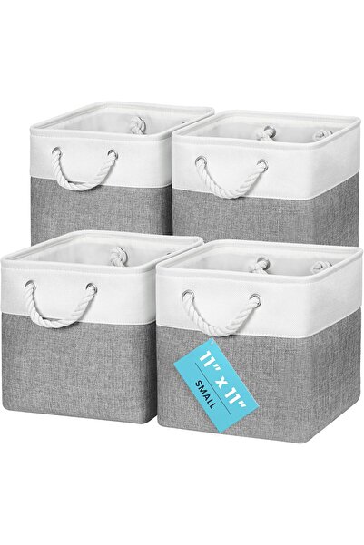 Generic Cube Storage Basket 4 Pack, Foldable Cube Storage Organizer with Hand...