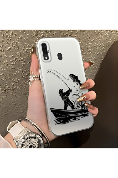 Hontinga حافظة هاتف سامسونج جالاكسي A30 متوافقة مع حافة السيليكون الصلبة والم...