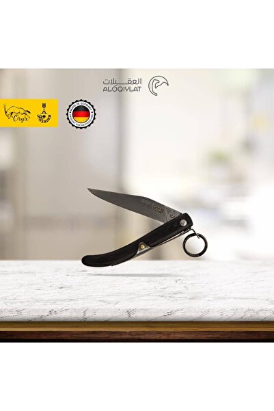 aloqiylat سكين مطوية اوركس وارد ام شوكة مقبض خشب البلوط مقبض كاربون استيل