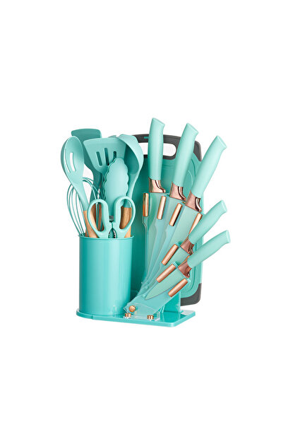 OEM Set cutite otel inoxidabil si ustensile de bucatarie in suport 20 piese, ...