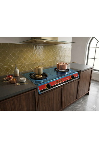 HUTUL AL JAZIRA Simple and easy to use 2-burner stainless steel gas stove