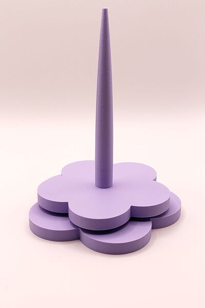 Artbykedy Floral Rope Holder, Purple Color, 17 cm Y Wool Holder