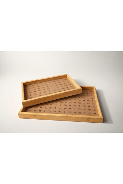 MARZEN HOME 2 Li Deri Sunum Tepsisi Büyük Boy-Orta Boy