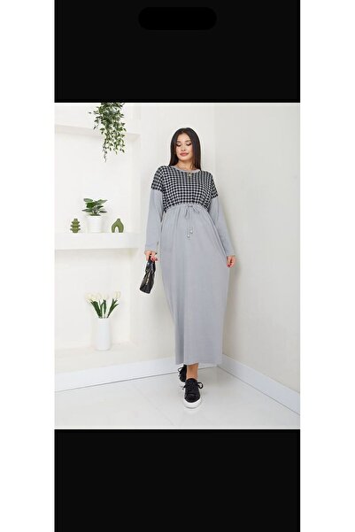 moda dıcasso Long Dress with Goose Feet Hem